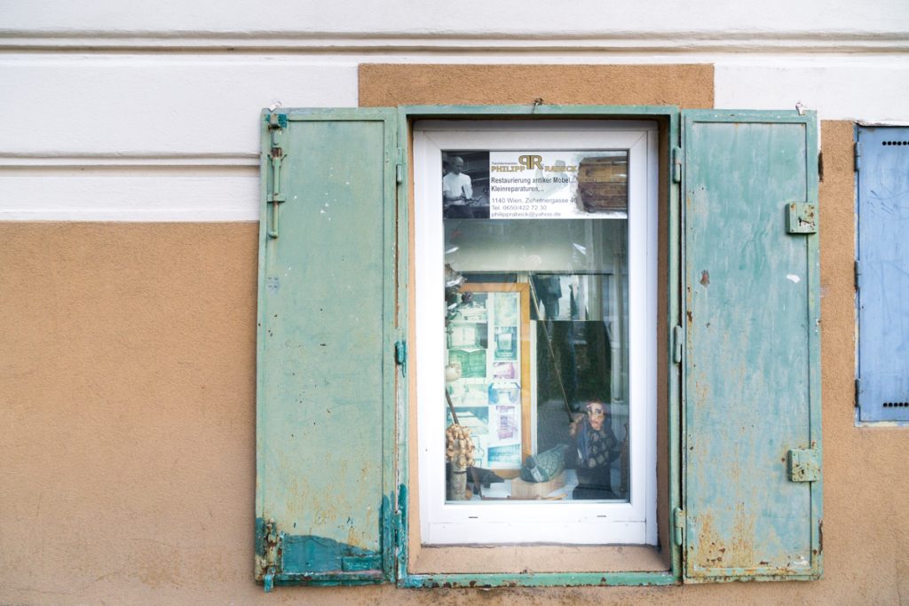 Blick ins Auslagenfenster